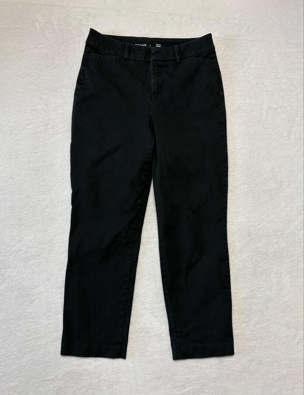Old Navy Pants Womens 2 Black Pixie High-Rise Super Smooth Pockets